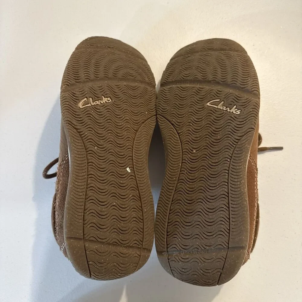 Clarks Collection Men's Light Tan Nubuck Sailview Lace Shoes Sz 7M Lightweight